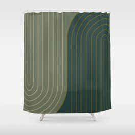 Two Tone Line Curvature XXXVII Shower Curtain