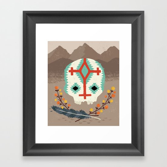 Desert Skull Framed Art Print