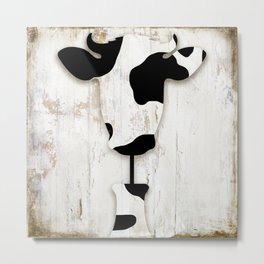 Fresh Dairy Metal Print | Livestock, Farmsign, Cow, Shabbychic, Freshdairy, Woodsign, Painting, Vermontfarm, Shabbyfarmsign, Holstein 