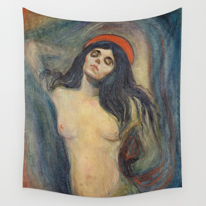 Madonna by Edvard Munch Wall Tapestry