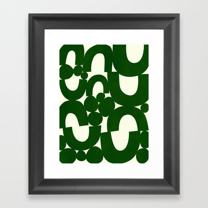 Abstract024-green Framed Art Print