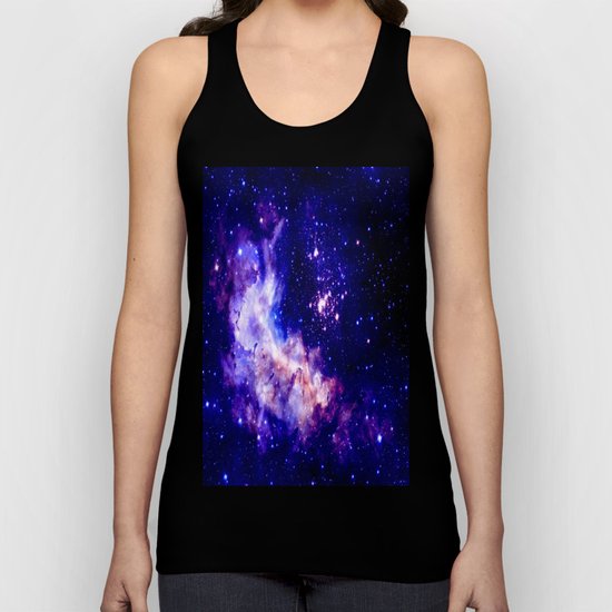 indigo galaxy : Celestial Fireworks Unisex Tank Top