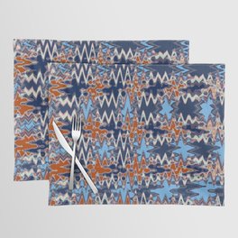 Zigzag In Red And Blue Placemat