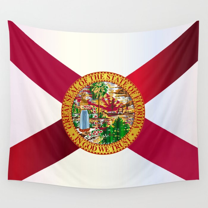 Florida State Metal Flag Wall Tapestry