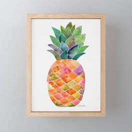 Pineapple - Colorful Framed Mini Art Print