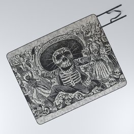 Calavera Oaxaqueña - Día de los Muertos - Mexican Day of the Dead by Jose Guadalupe Posada Picnic Blanket