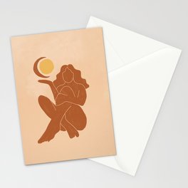 The Sun, The Moon and a Woman Stationery Card