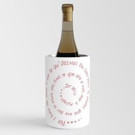 Hope in Christ Jeremiah 29:11 - printed in pink Wine Chiller