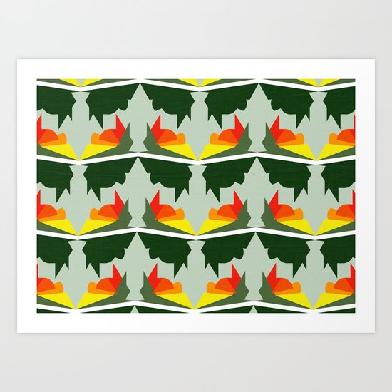 Burning Ships Art Print