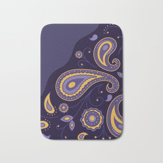 Paisley Purple Pattern Bath Mat