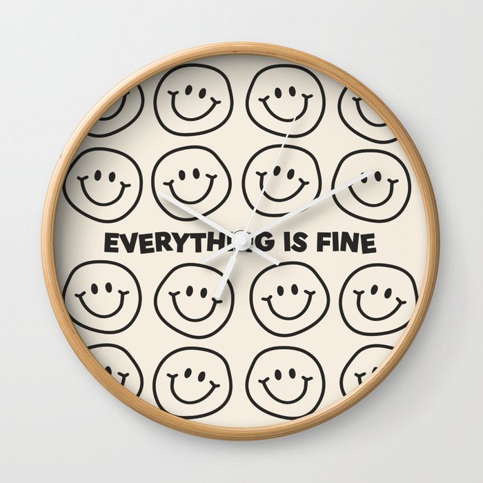 Everything is Fine Wall Clock