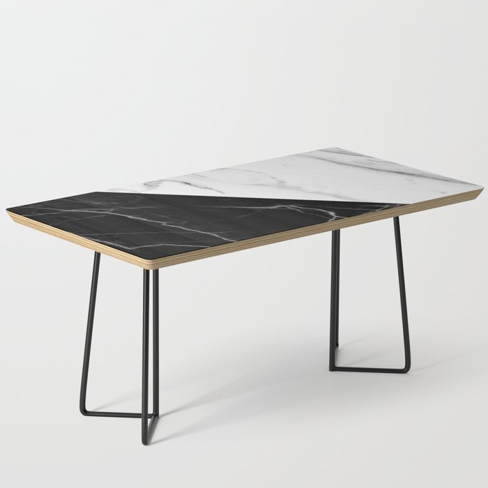 Half Black Half White Marble Coffee Table By Matteandmarble Society6