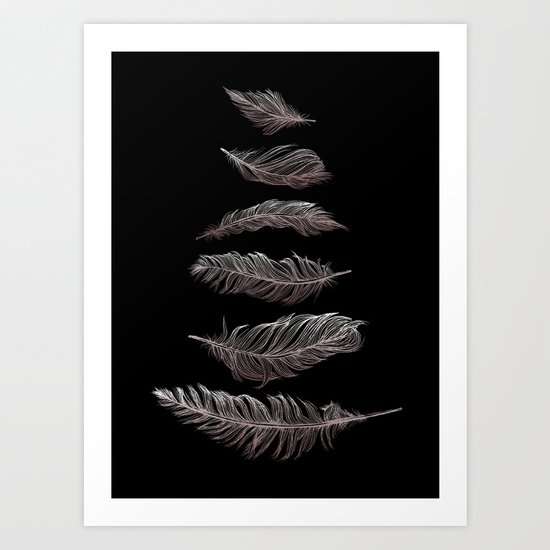 Feather Silhouettes Art Print