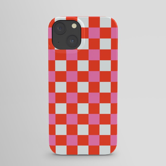Red Chessboard iPhone Case