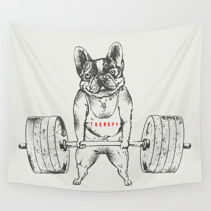 Frenchie Lift Wall Tapestry