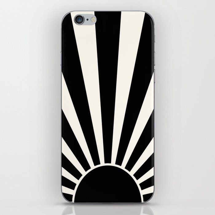 Black retro Sun design iPhone Skin