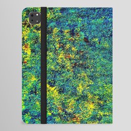 Abstract Flowers Yellow And Green iPad Folio Case