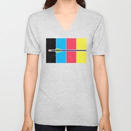 Target and Arrow V Neck T Shirt