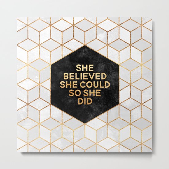 She believed she could so she did 2 Metal Print