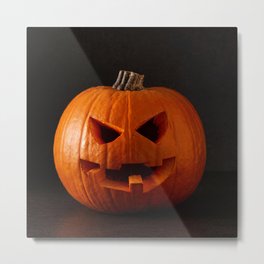 Carved Halloween Pumpkin  Metal Print