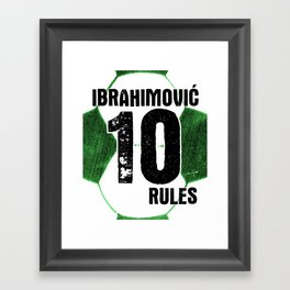 Ibrahimovic 10 Rules Framed Art Print
