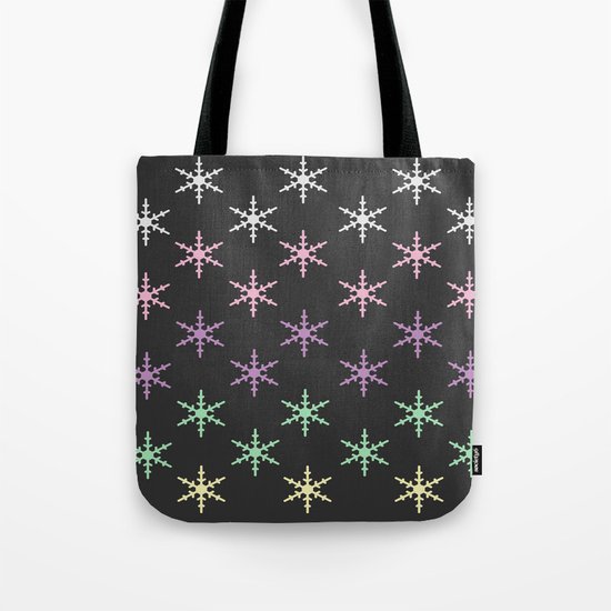 colorful snow pattern Tote Bag