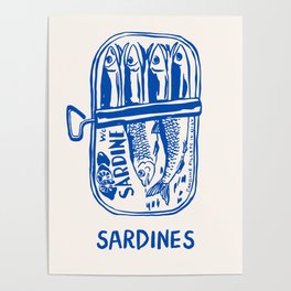 Sardine Tin Fish Print Poster