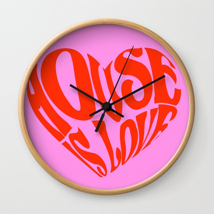House is Love Wall Clock