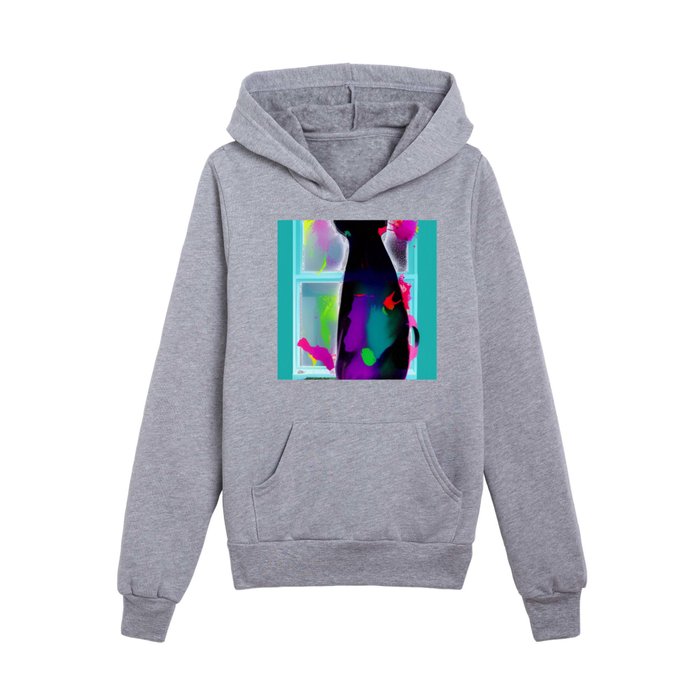 Window Cat Kids Pullover Hoodie