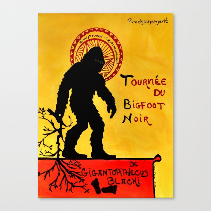 Tournee Du Bigfoot Noir Canvas Print