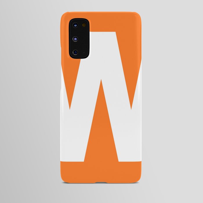 Letter W (White & Orange) Android Case