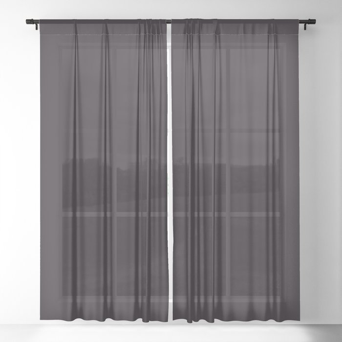 Atlantic Puffin Black Sheer Curtain