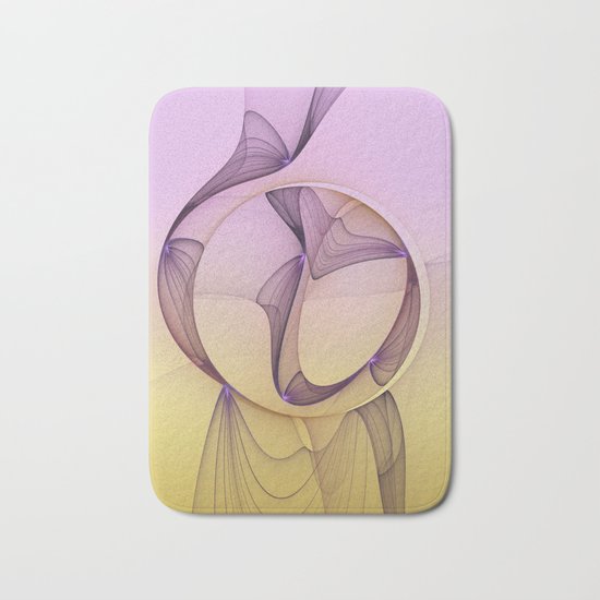Modern Beauty, Abstract Fractal Art Bath Mat
