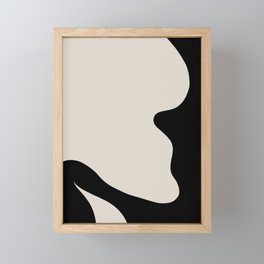 Minimalistic Abstract Shapes Black and White  Framed Mini Art Print