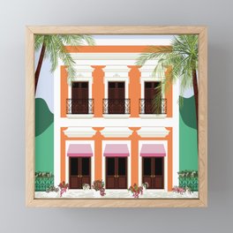 Puerto Rico Orange House Framed Mini Art Print