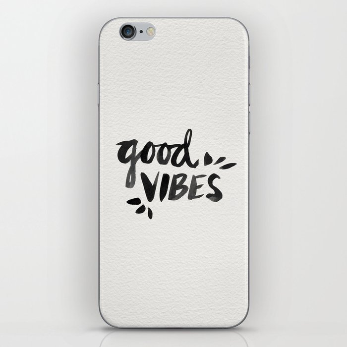Good Vibes – Black Ink iPhone Skin