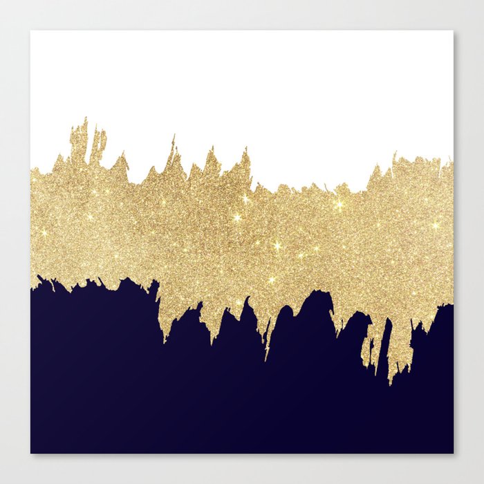 gold and white canvas