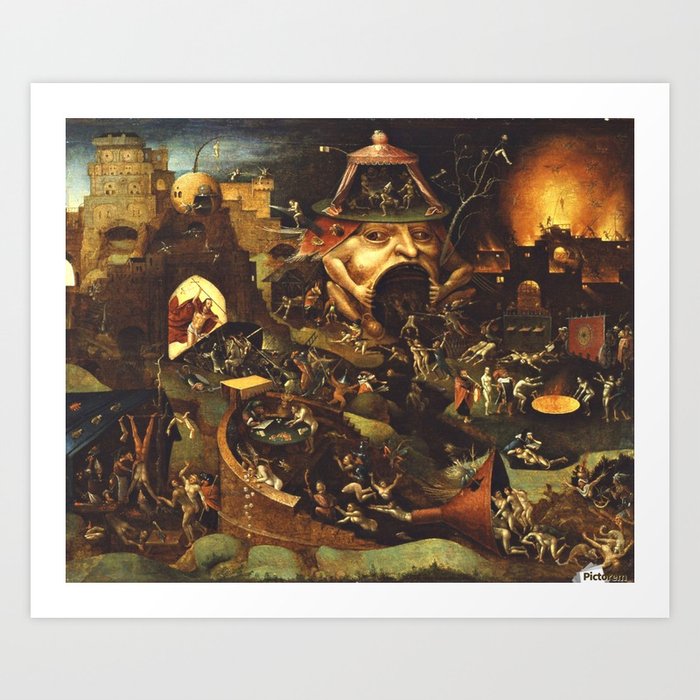 Insight Into Hell By Hieronymus Bosch Art Print