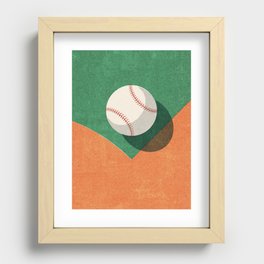 BALLS / Baseball Recessed Framed Print