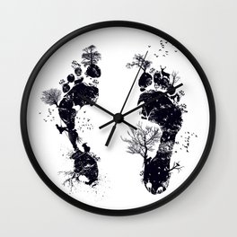 Nature's footprint Wall Clock