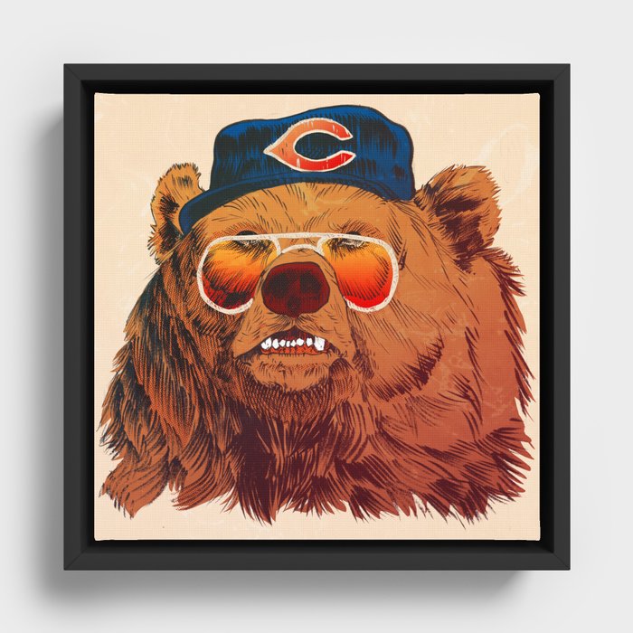 Da Bears Framed Canvas
