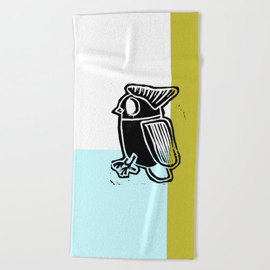regular bird Beach Towel