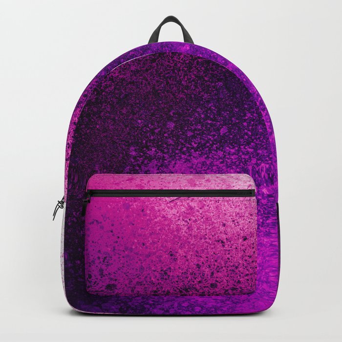 Vivid Hot Pink Spray Paint Art Backpack by ovko