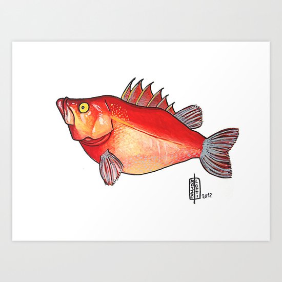 Pesce intrepido Art Print