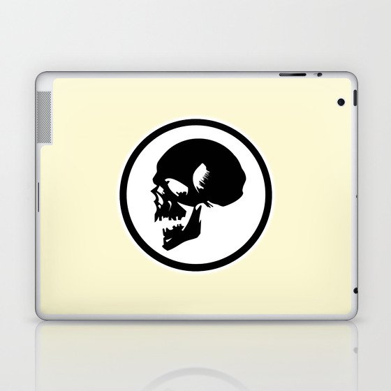 Human Skull Circular Symbol. Laptop & iPad Skin