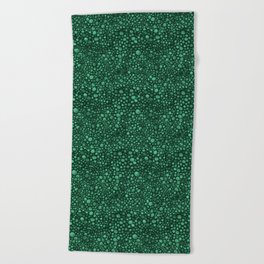 Green Mossy Bubbles Beach Towel