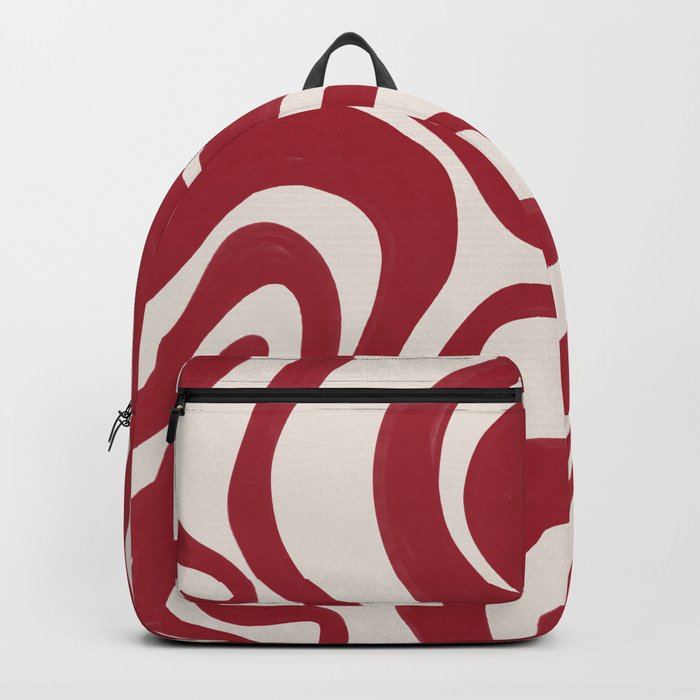 Scarlett Sage Red Liquid Swirl  Backpack