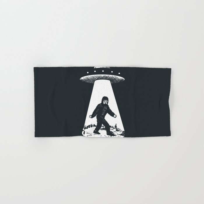 Bigfoot abducted by UFO Hand & Bath Towel