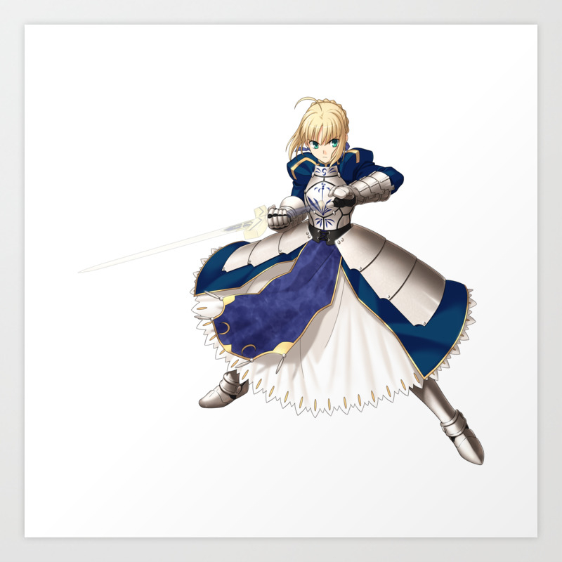 Get Wallpaper Fate Stay Night Saber Art Print By Rieper Society6 Free HD