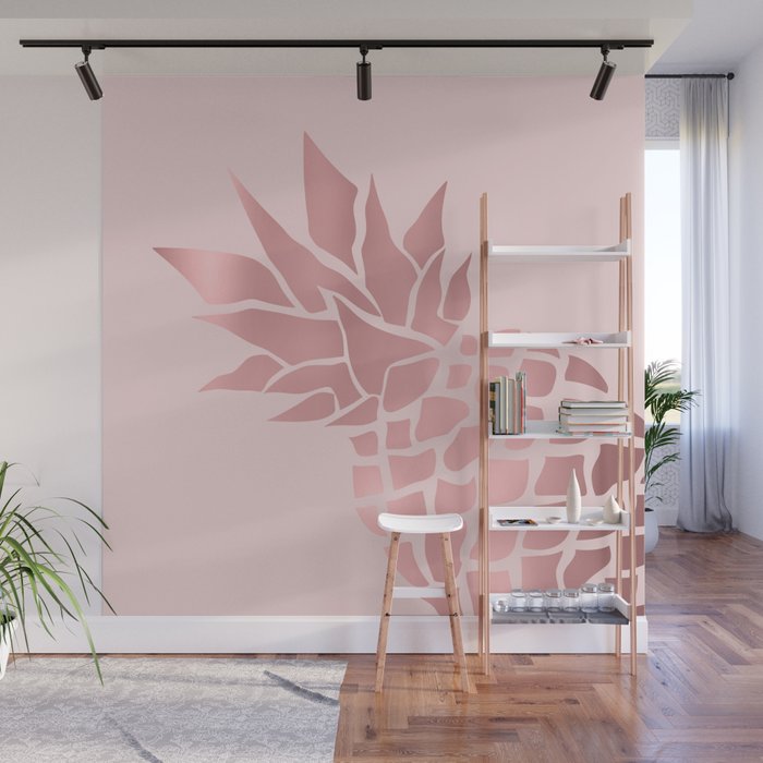 Big Pineapple in Pink Wall Mural